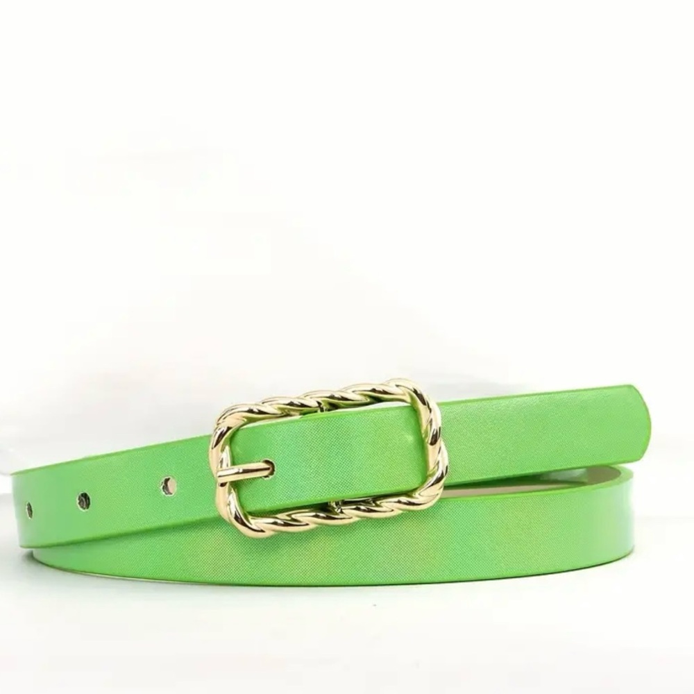 NEW| Women’s 1pc Casual Vintage Braided Golden Buckle Belt Size L